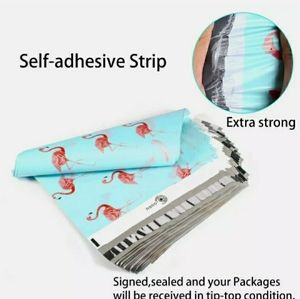 30 Poly mailers. Size 10x13 flamingo prin…